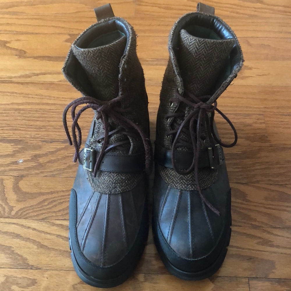 Ralph Lauren Tweed Polo Boots